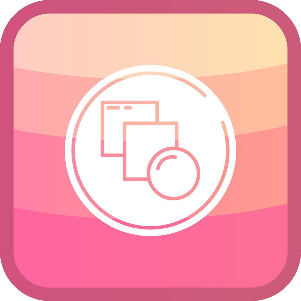 Blend Glyph Squre Colored Icon vector