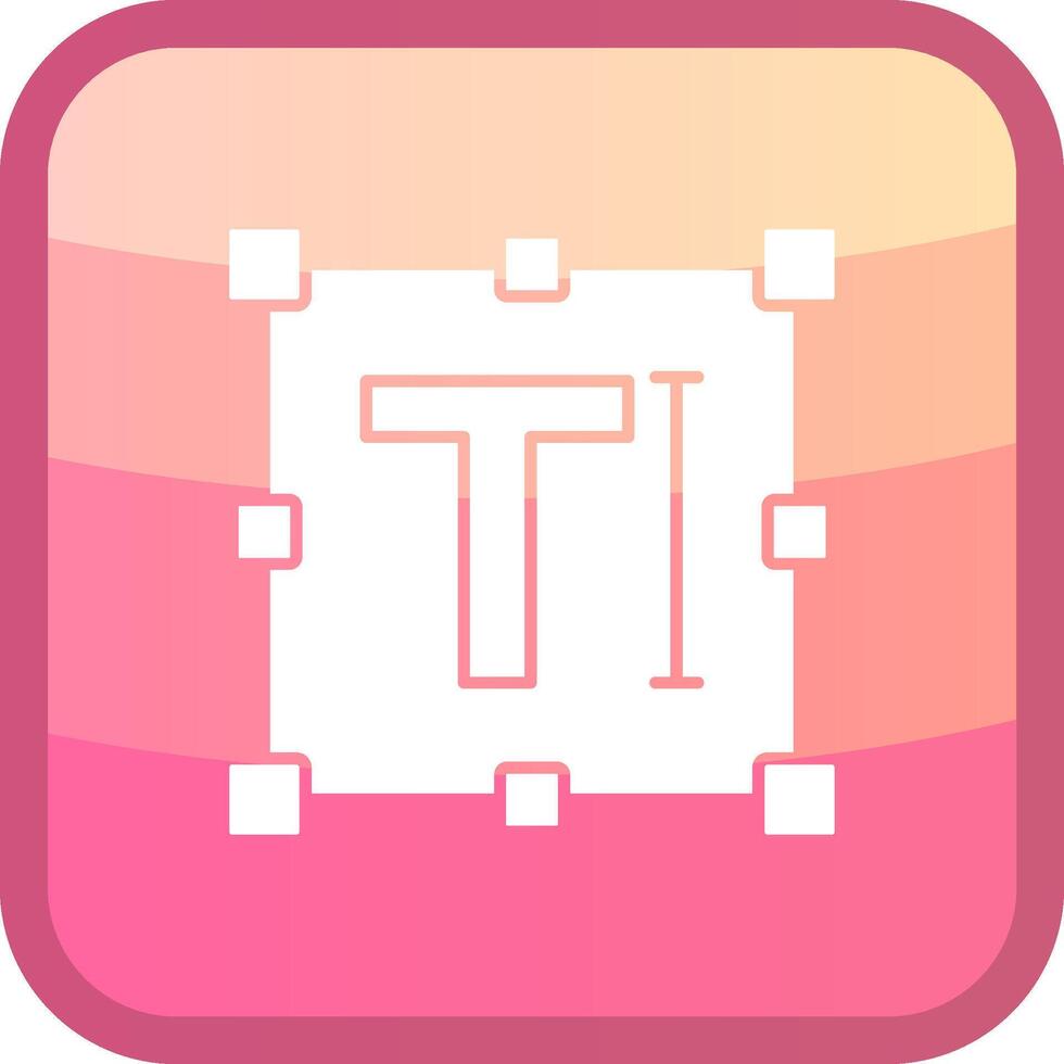 Text Glyph Squre Colored Icon vector