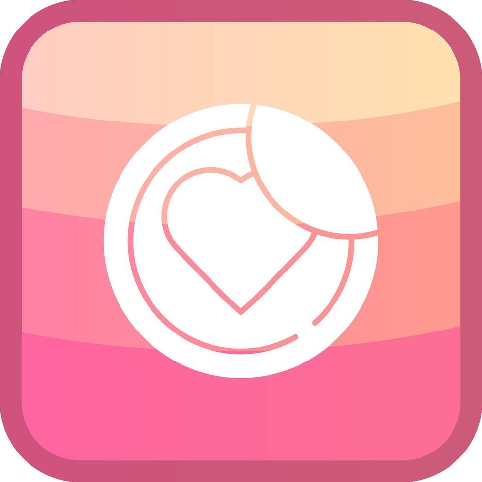 Sticker Glyph Squre Colored Icon vector