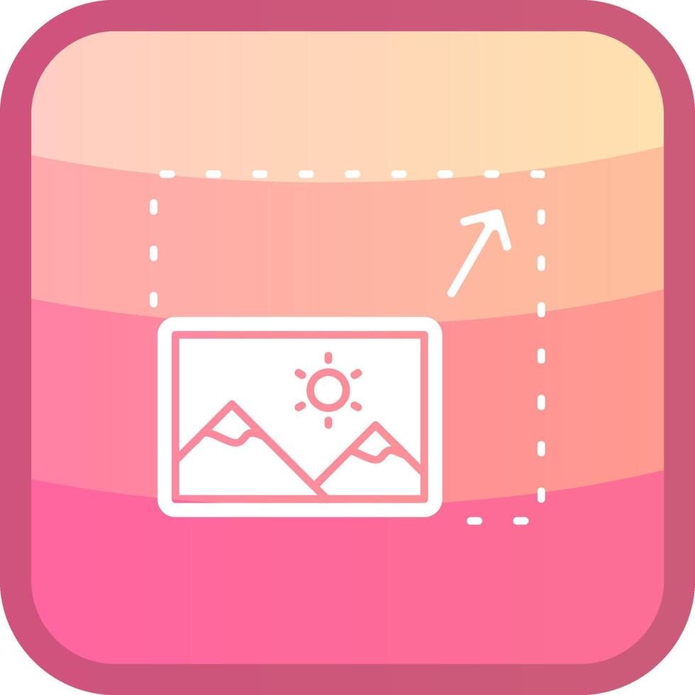 Resize Glyph Squre Colored Icon vector