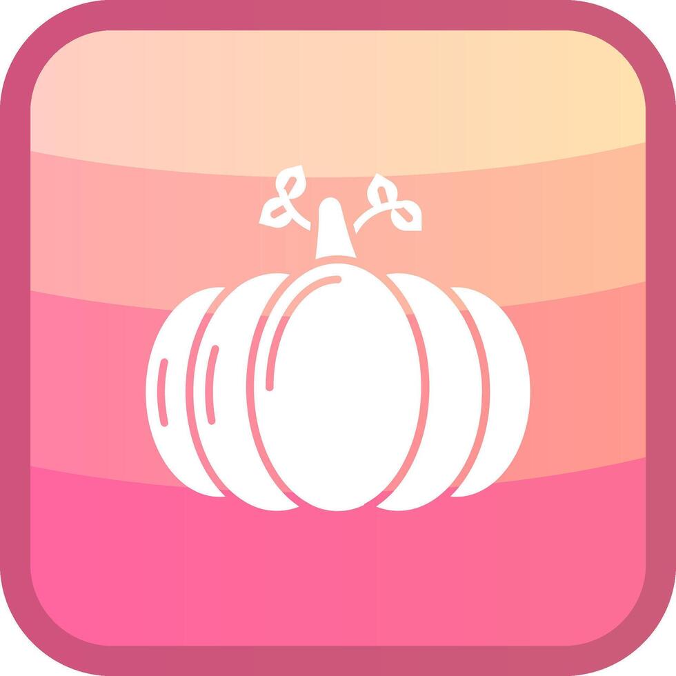 calabaza glifo cuadrar de colores icono vector