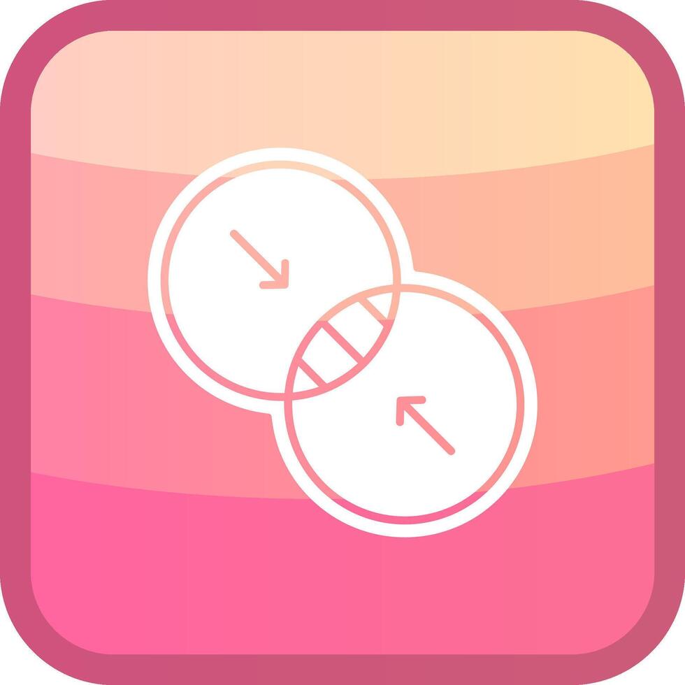 Combine Glyph Squre Colored Icon vector