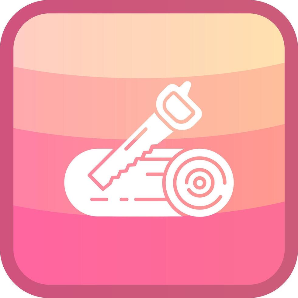 Sawing Glyph Squre Colored Icon vector