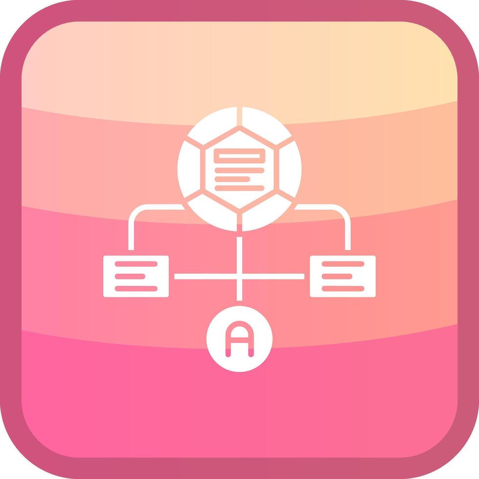 Workflow Glyph Squre Colored Icon vector