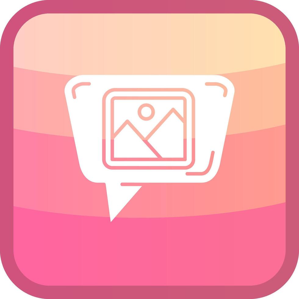 Image Glyph Squre Colored Icon vector