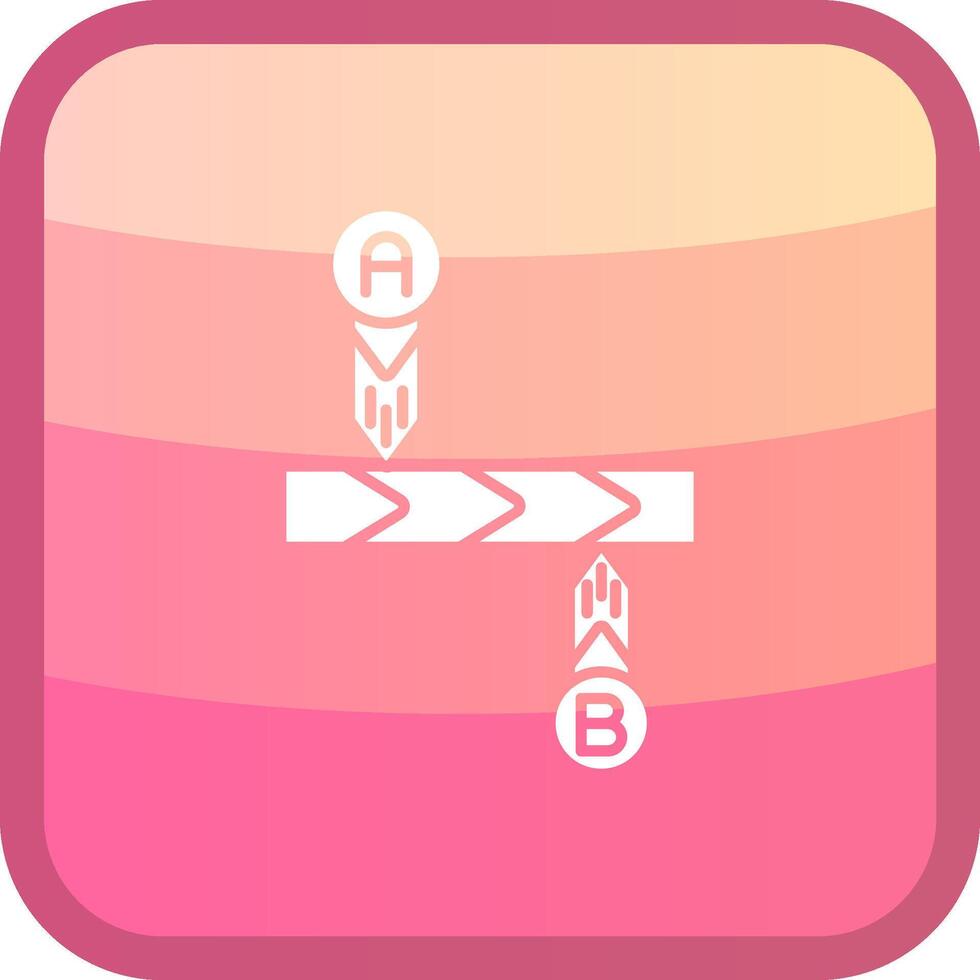 Timeline Glyph Squre Colored Icon vector