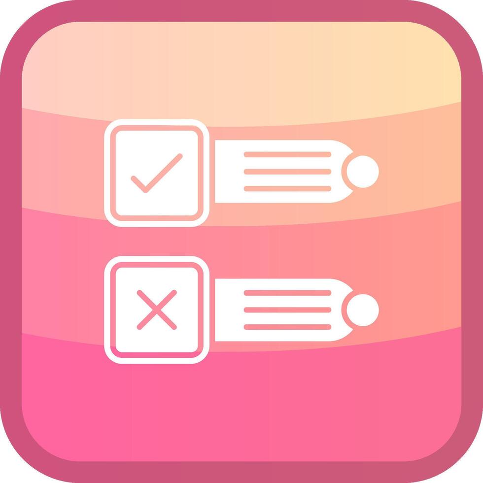 Poll Glyph Squre Colored Icon vector