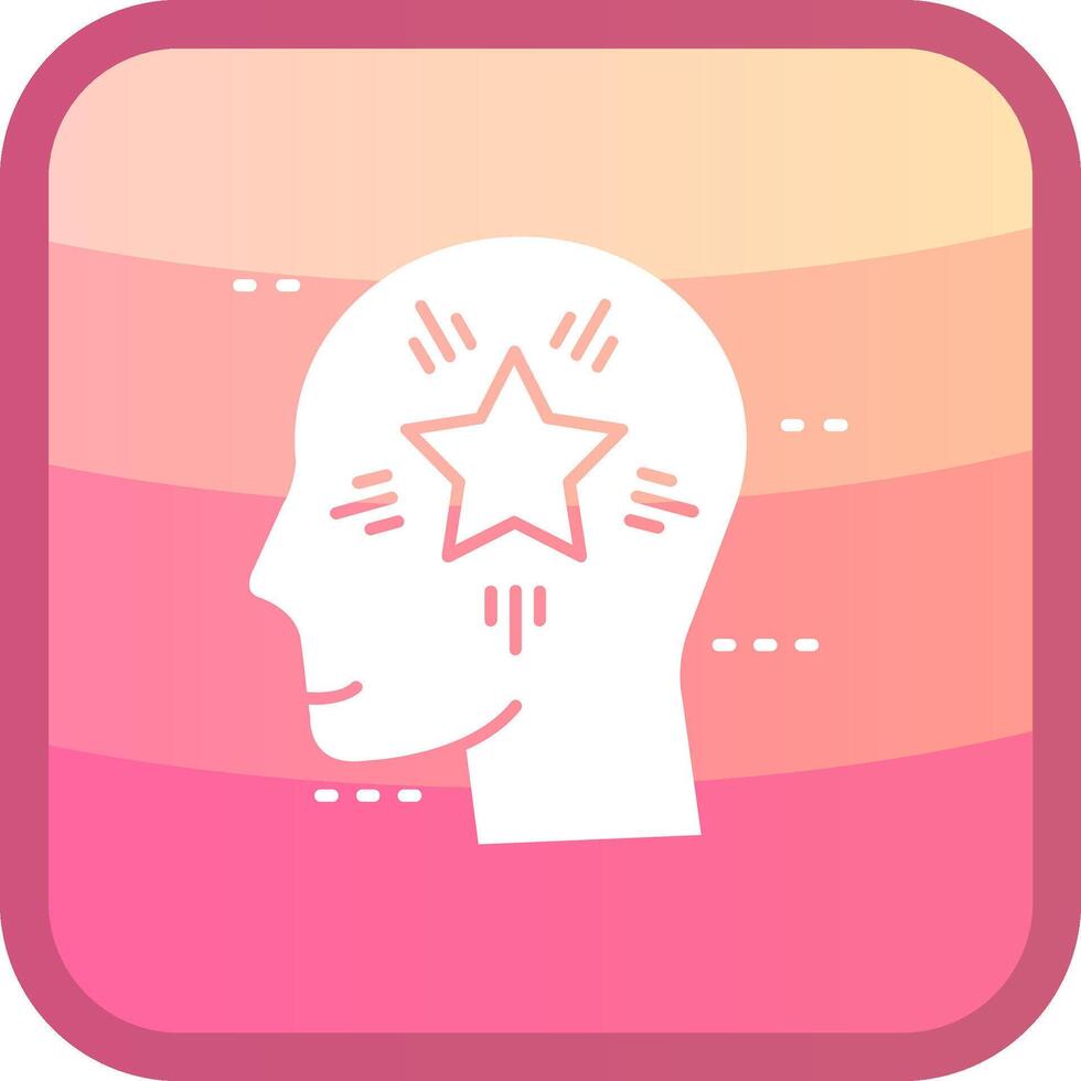 Star Glyph Squre Colored Icon vector