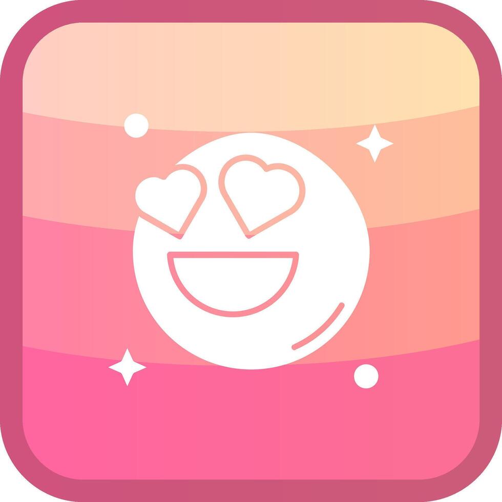 In love Glyph Squre Colored Icon vector