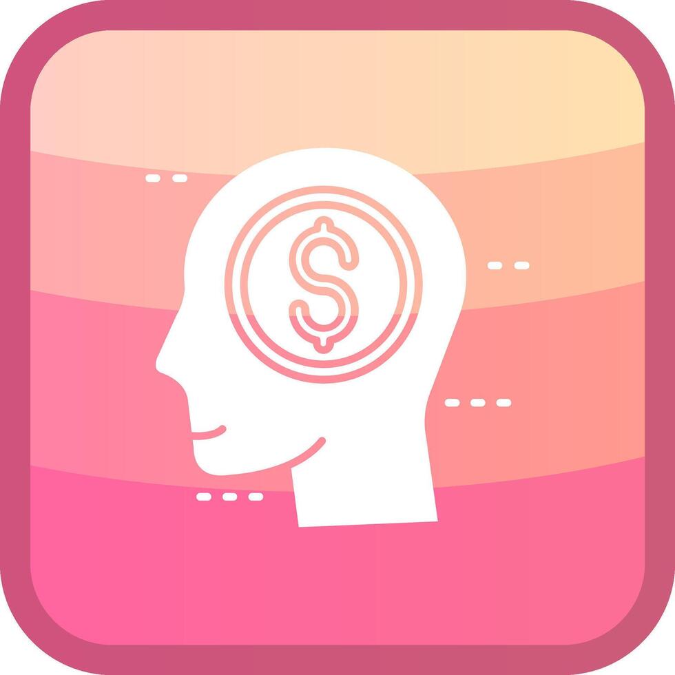 Greed Glyph Squre Colored Icon vector