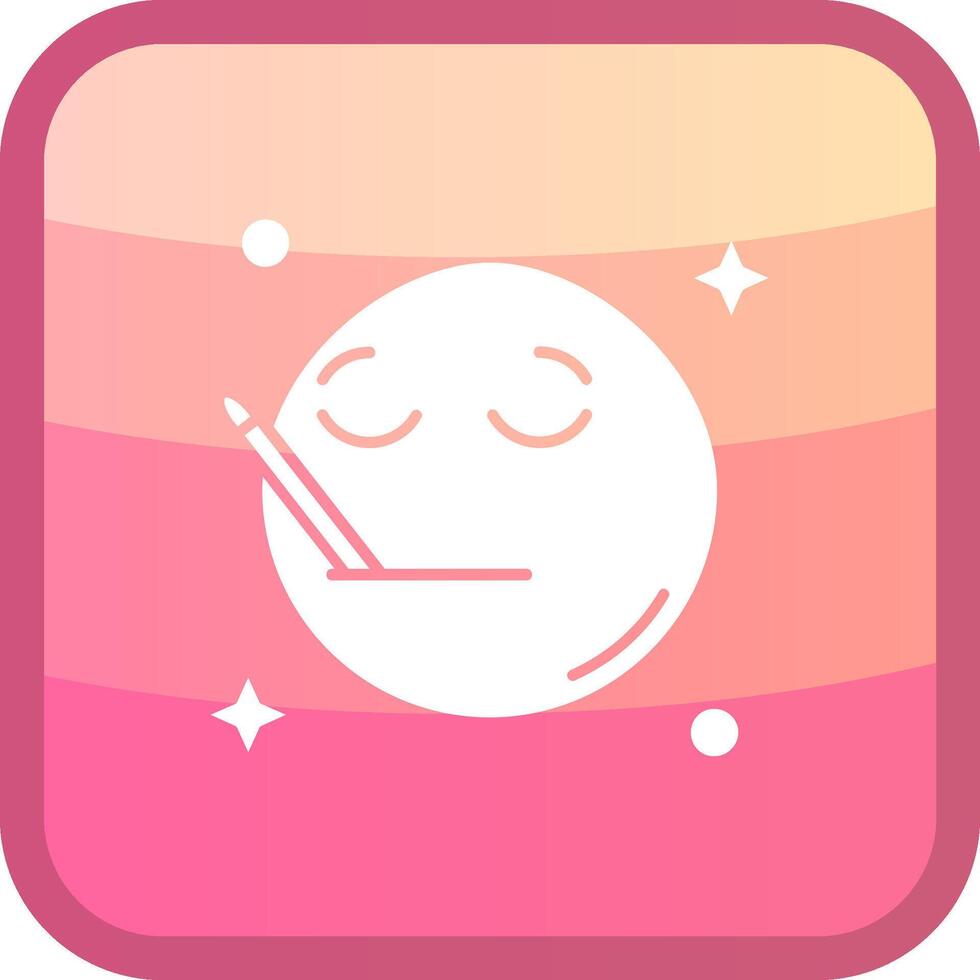 Sick Glyph Squre Colored Icon vector