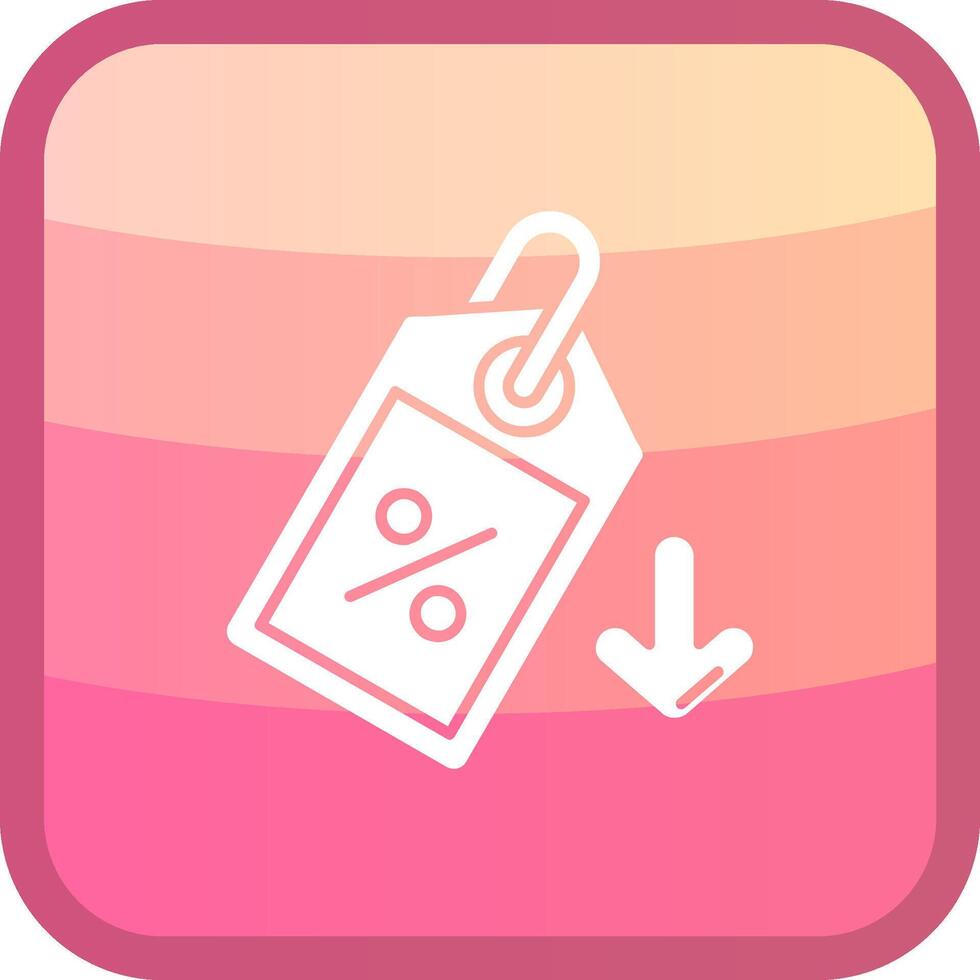 Price tag Glyph Squre Colored Icon vector