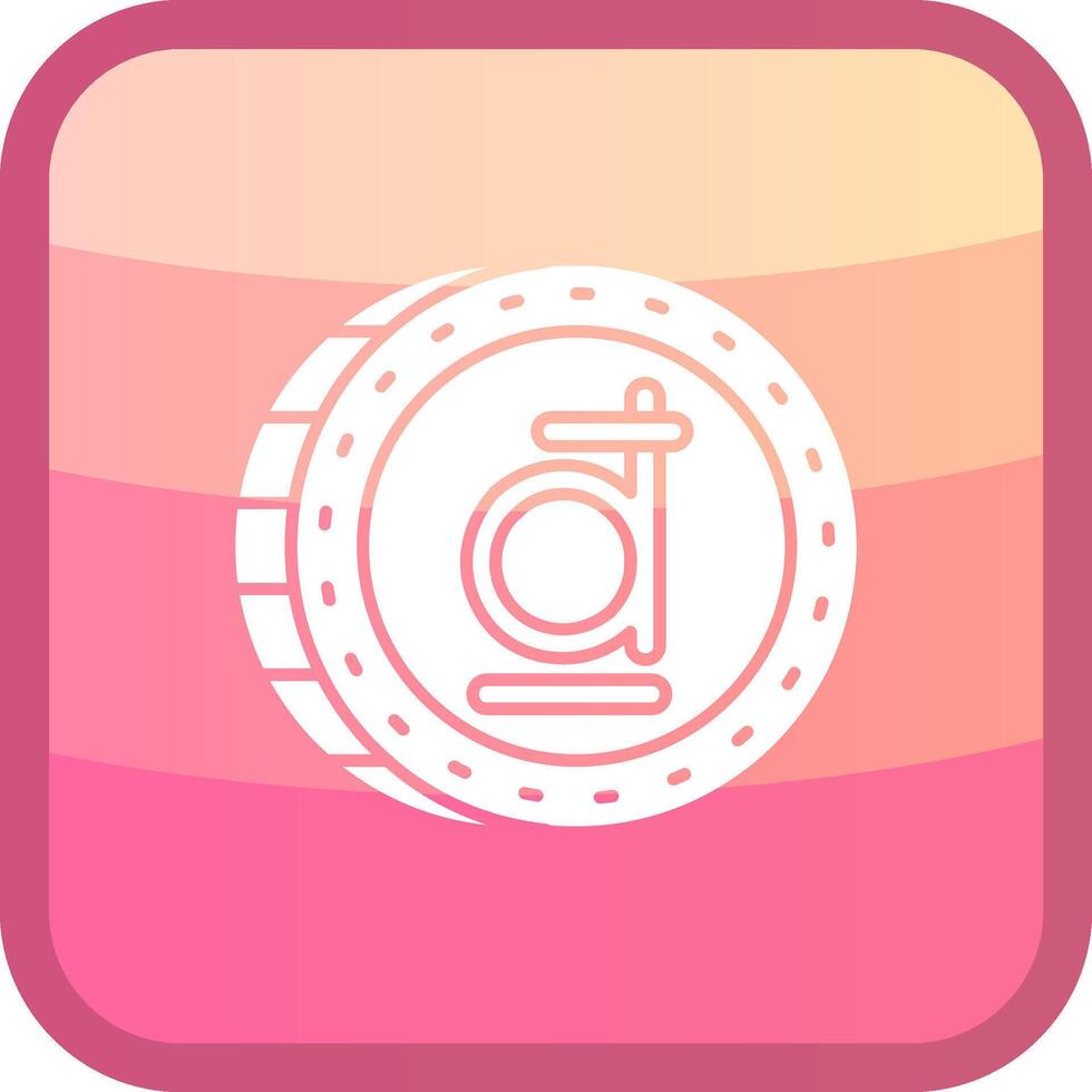 Dong Glyph Squre Colored Icon vector