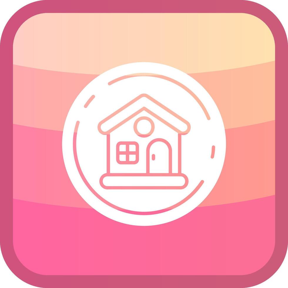 hogar glifo cuadrar de colores icono vector