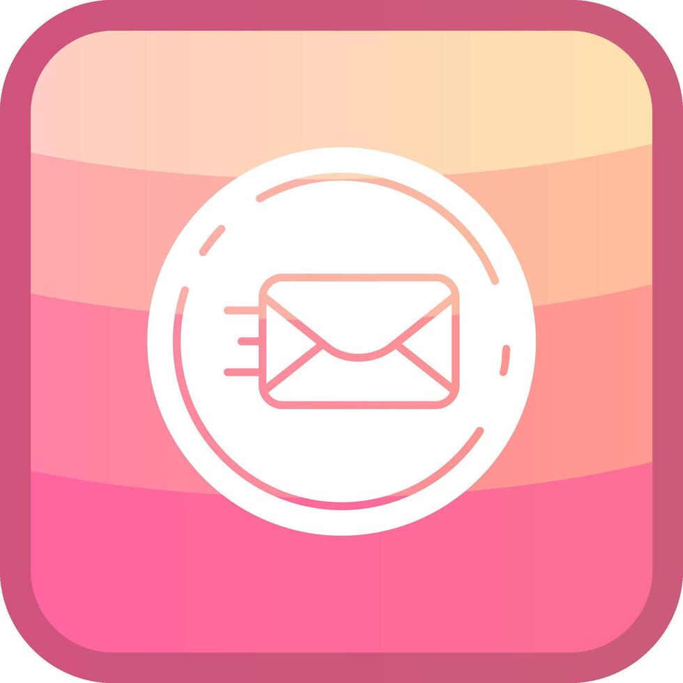 Send Glyph Squre Colored Icon vector