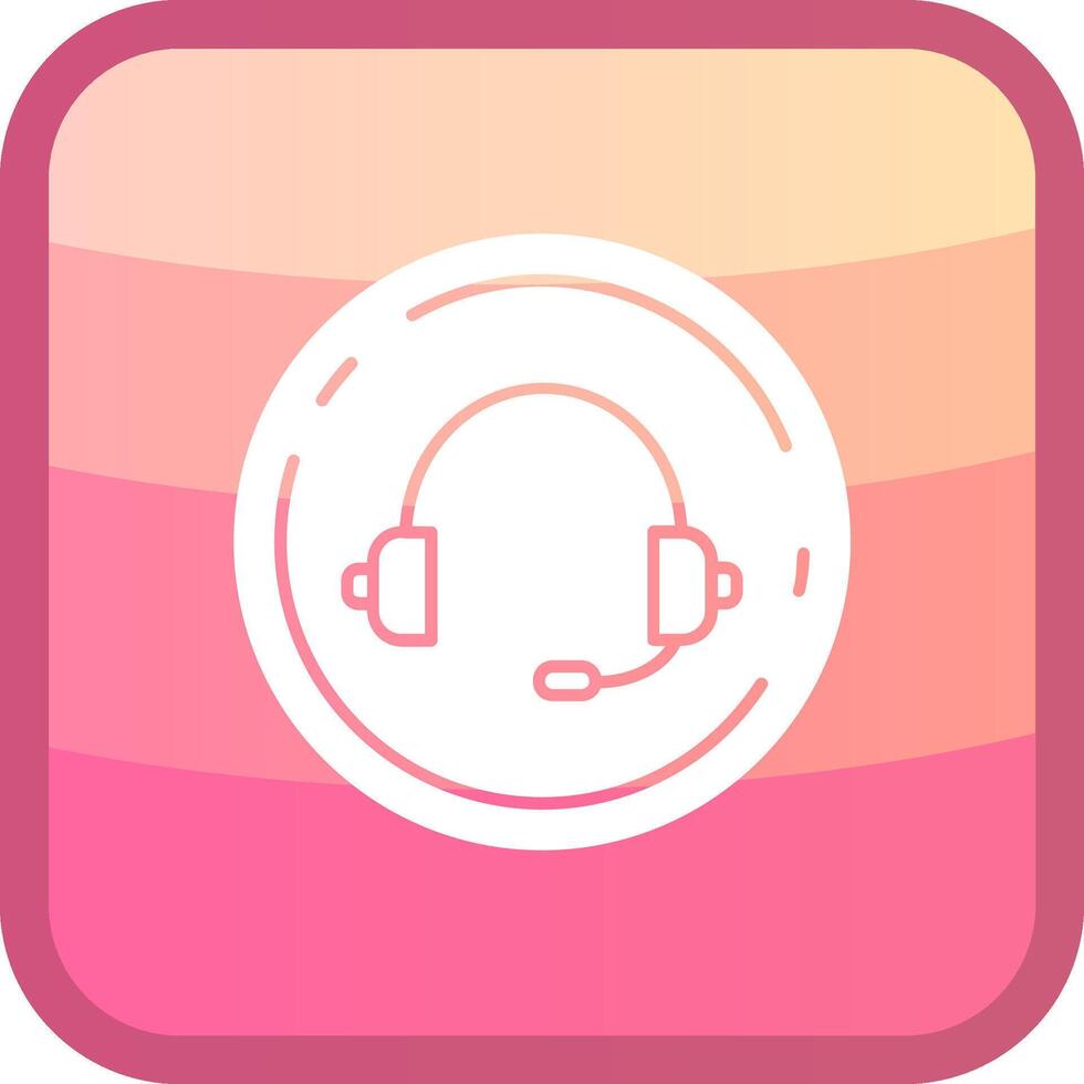 Music Glyph Squre Colored Icon vector