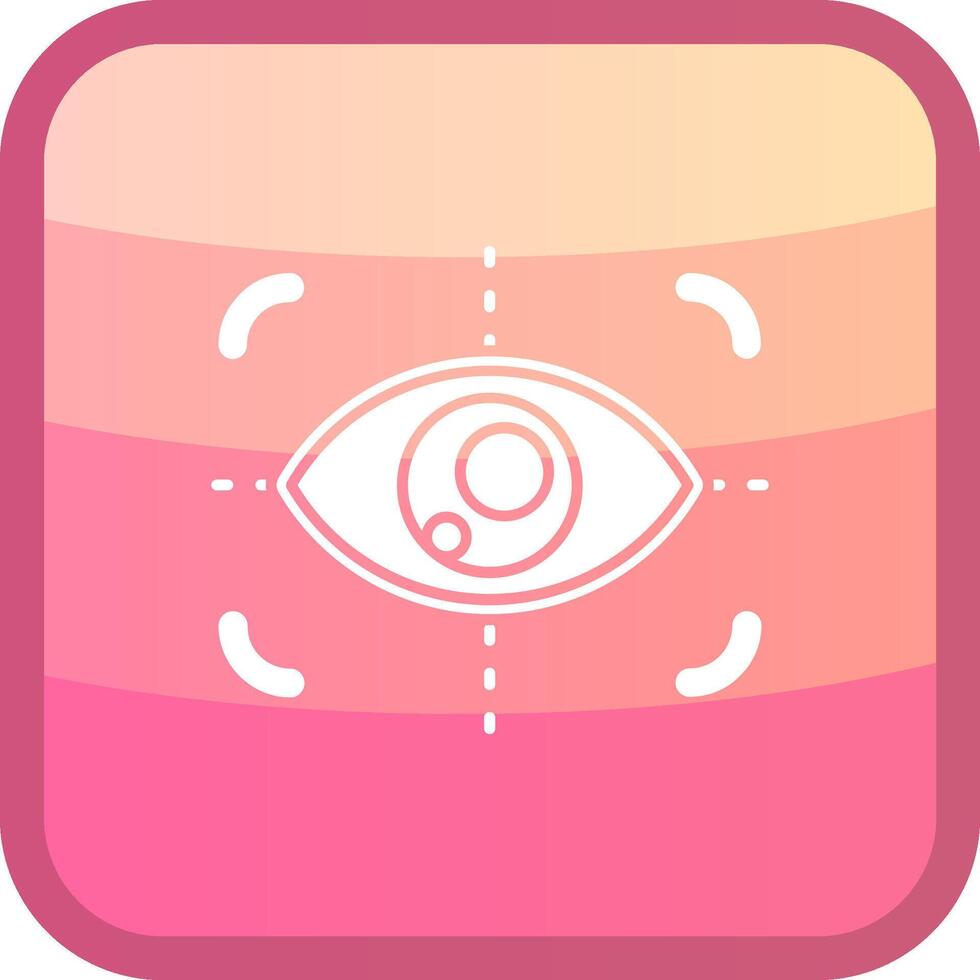 Focus Glyph Squre Colored Icon vector