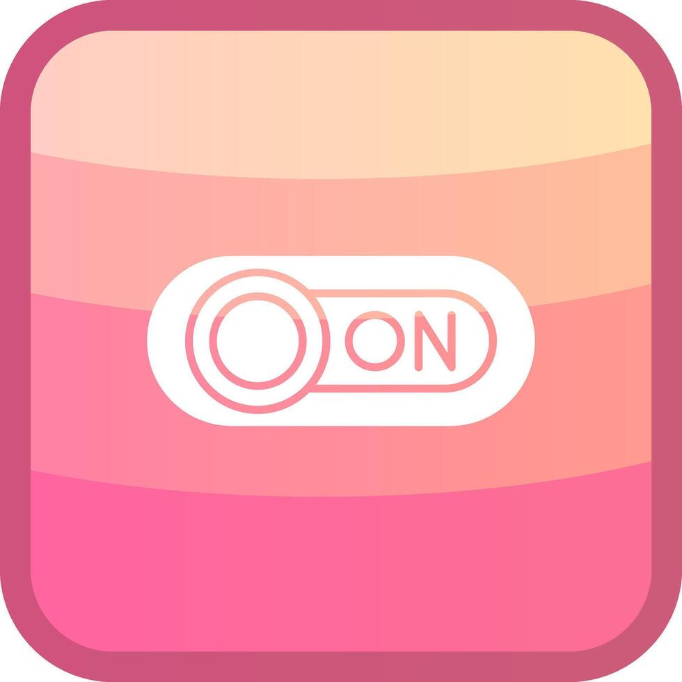 On Glyph Squre Colored Icon vector