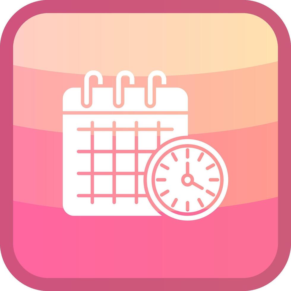 Timetable Glyph Squre Colored Icon vector