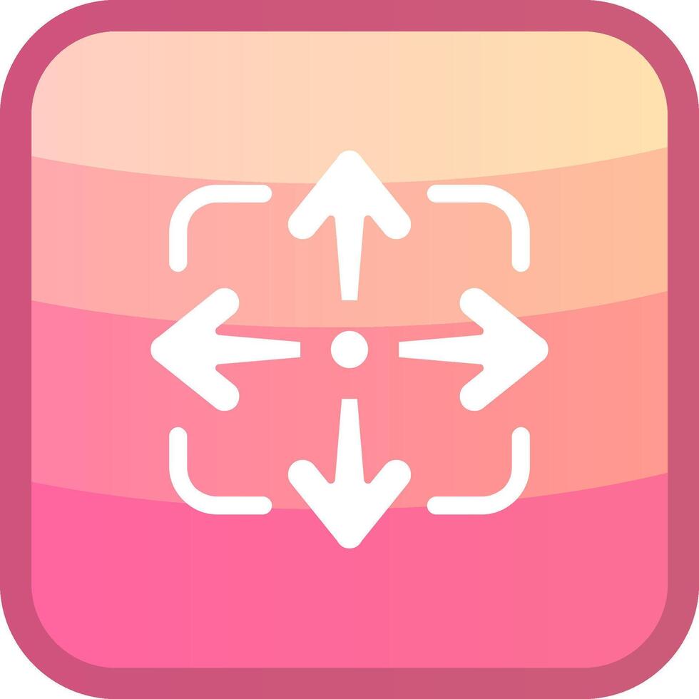 Move Glyph Squre Colored Icon vector