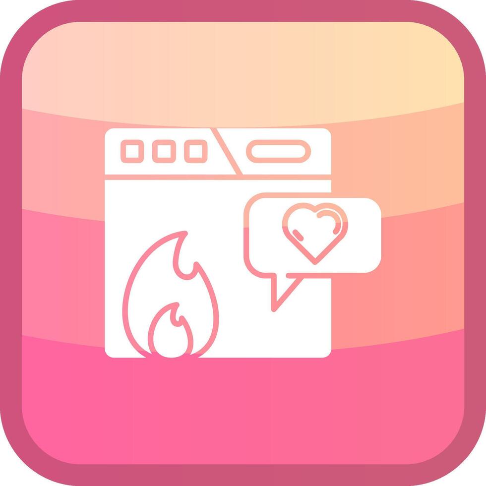 Trending Glyph Squre Colored Icon vector