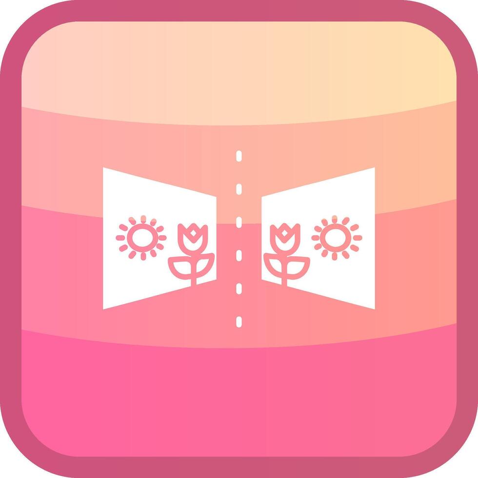 Flip Glyph Squre Colored Icon vector