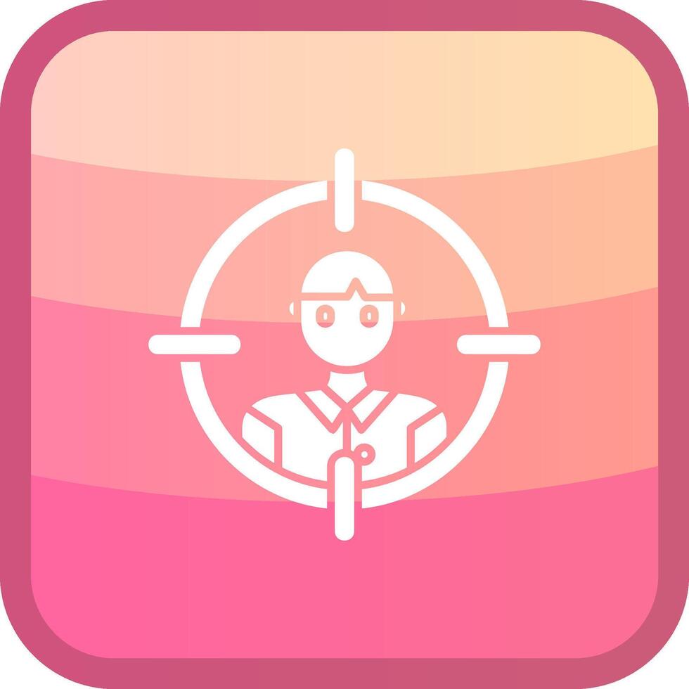 Target audience Glyph Squre Colored Icon vector
