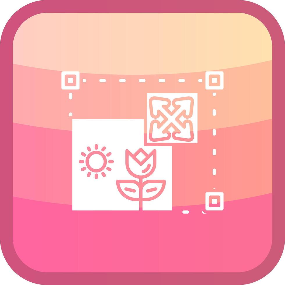 Move Glyph Squre Colored Icon vector