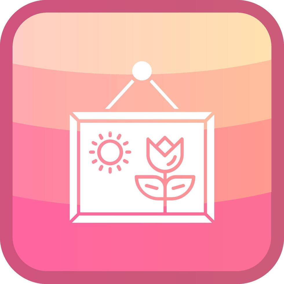 Picture Glyph Squre Colored Icon vector