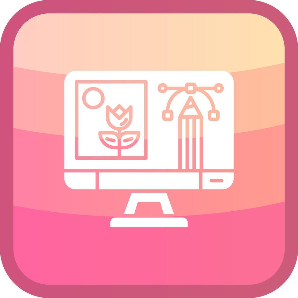 Photo editing Glyph Squre Colored Icon vector