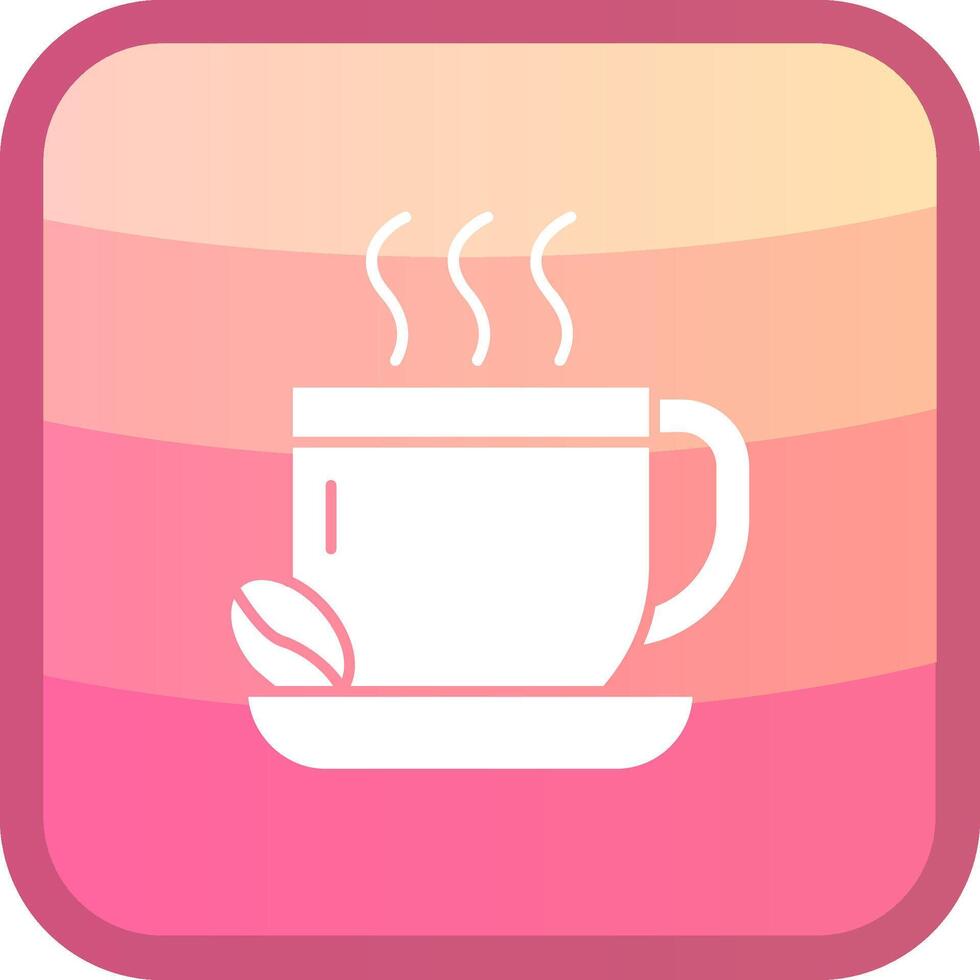 Coffee Glyph Squre Colored Icon vector