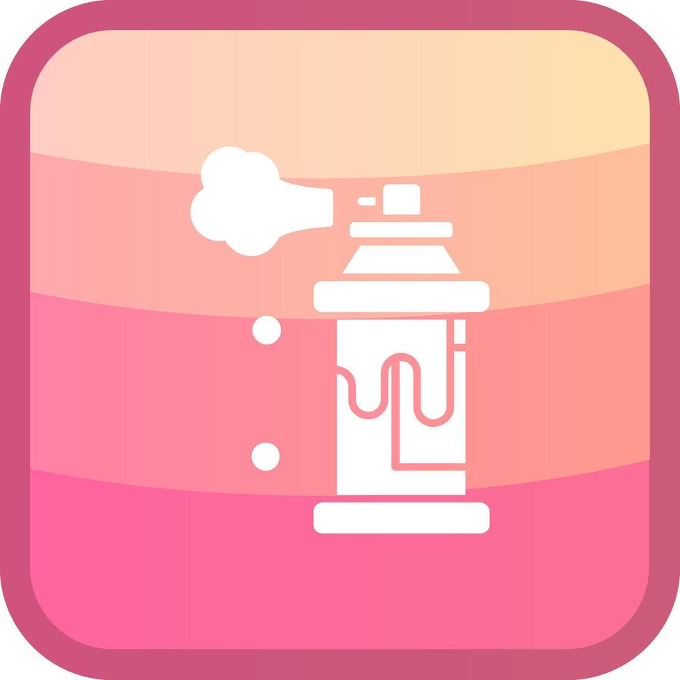 Spray Glyph Squre Colored Icon vector