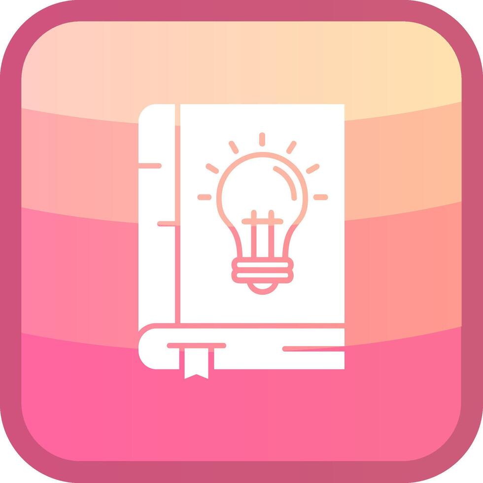 Knowledge Glyph Squre Colored Icon vector