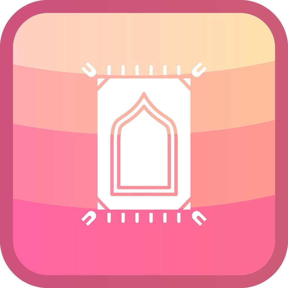 Prayer mate Glyph Squre Colored Icon vector
