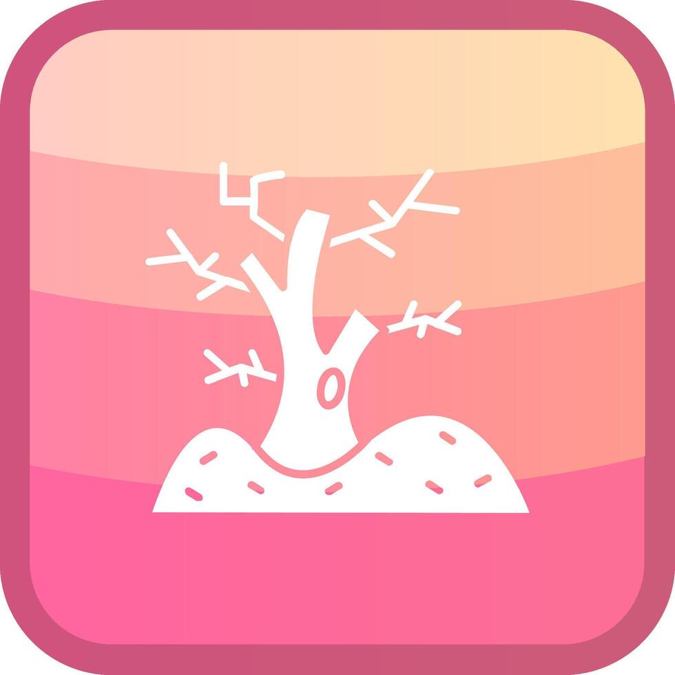 Tree Glyph Squre Colored Icon vector