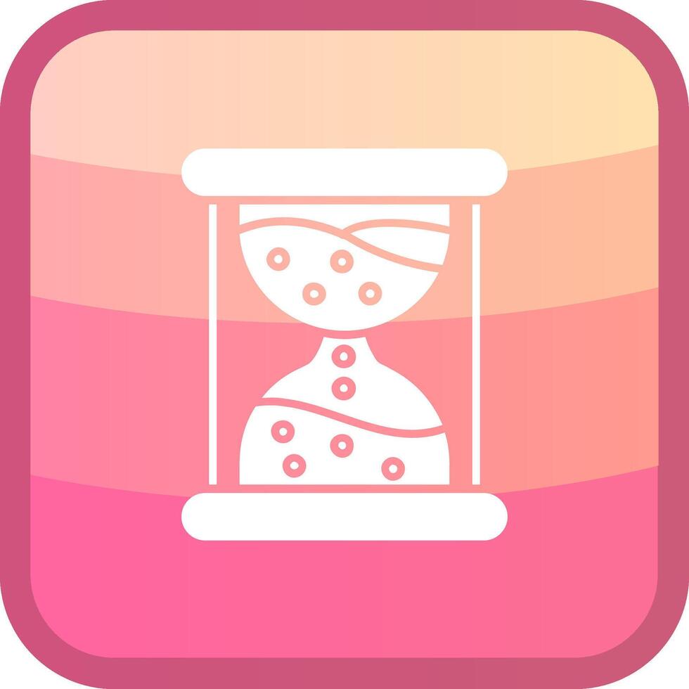 Sand clock Glyph Squre Colored Icon vector