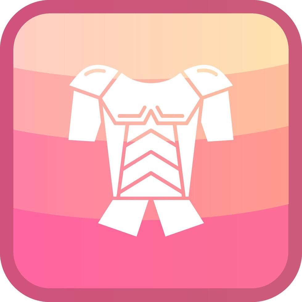 Armor Glyph Squre Colored Icon vector