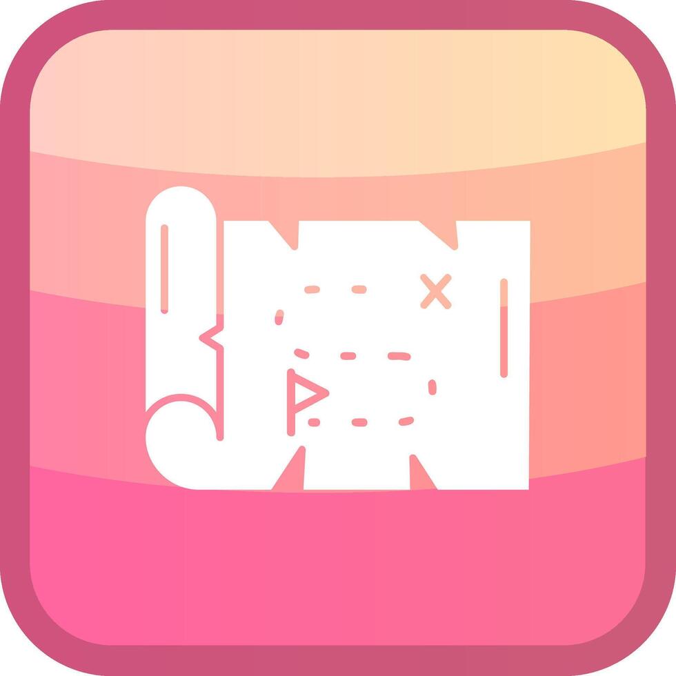 Map Glyph Squre Colored Icon vector