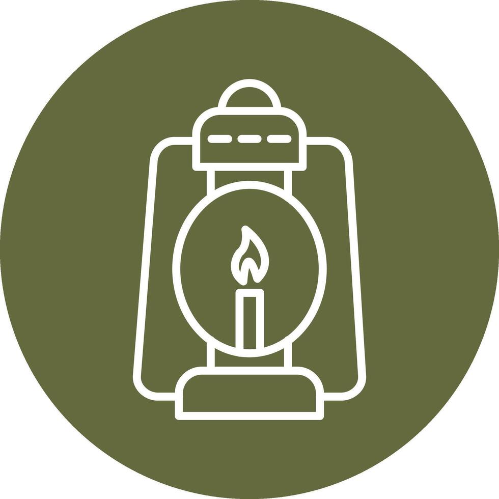 Oil Lamp Vector Icon