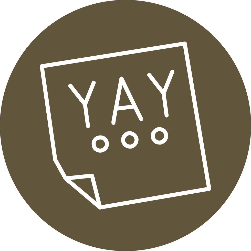 Yay Vector Icon