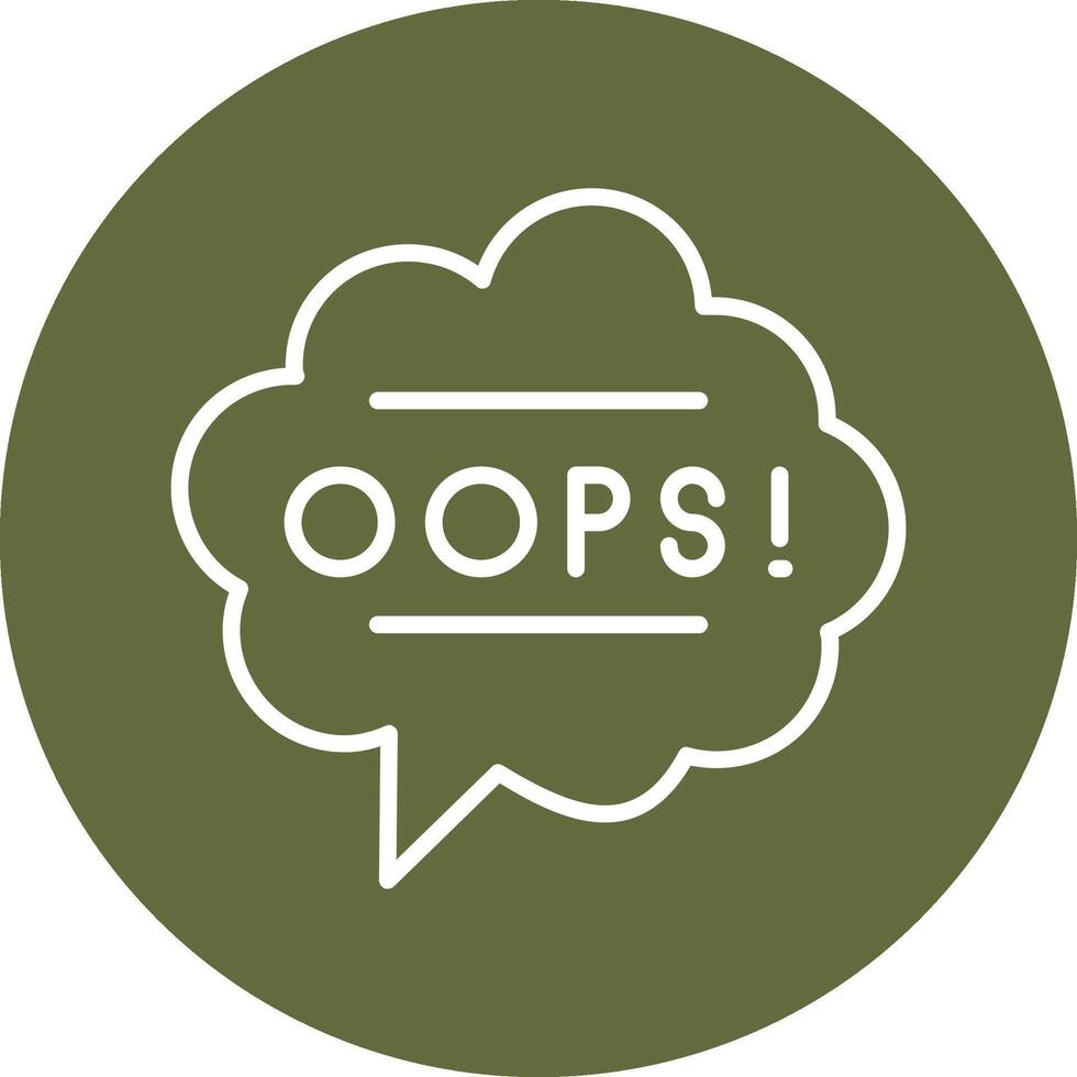 Oops Vector Icon