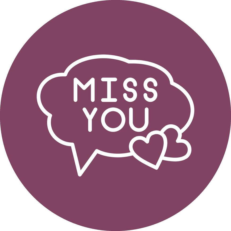 Miss You Vector Icon