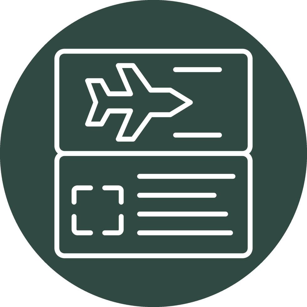 Plane Ticket Vector Icon