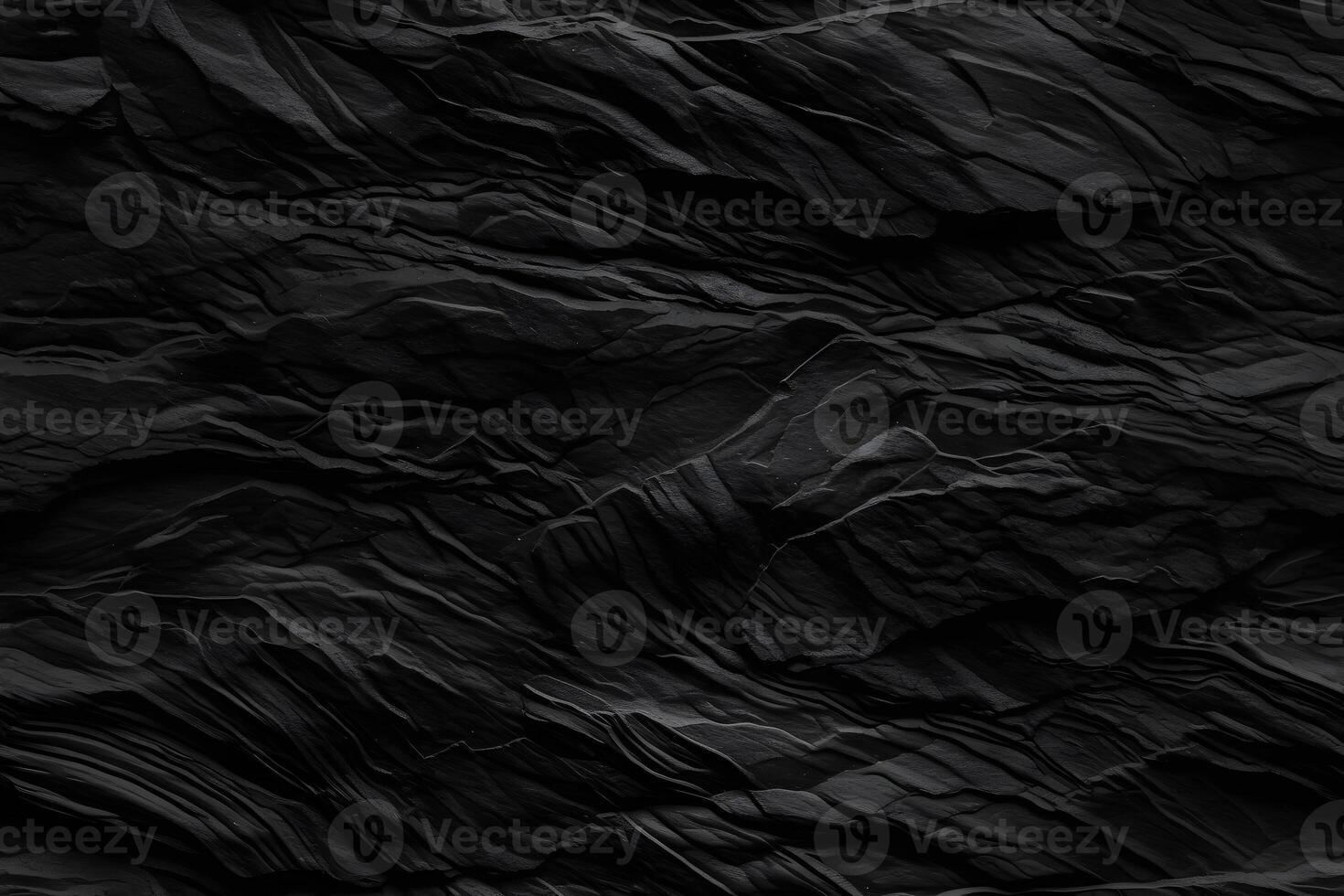 AI generated Seamless texture of dark grey black slate tile wall, neural network generated image photo