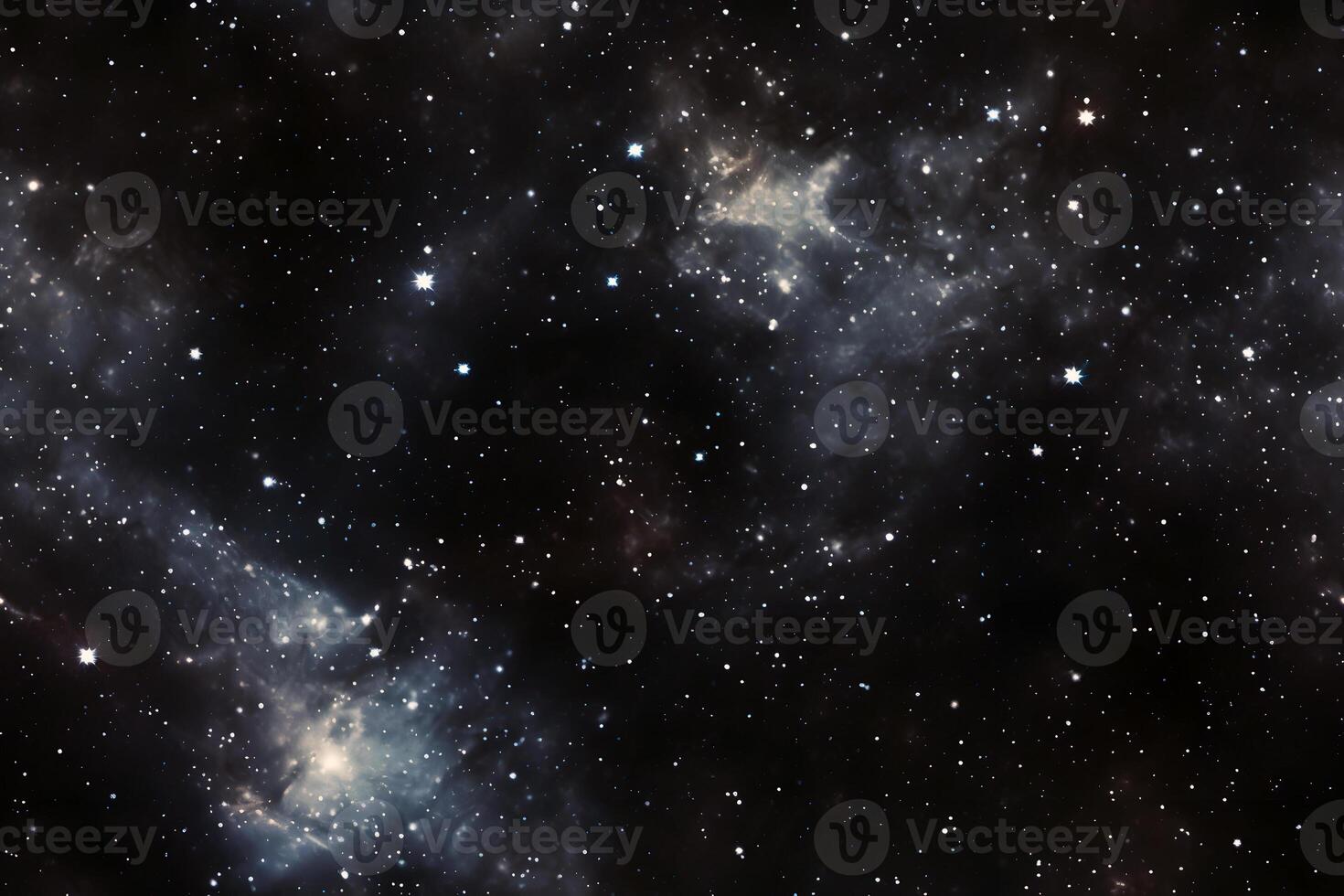 AI generated seamless texture and full-frame background of starry night sky, neural network generated image photo