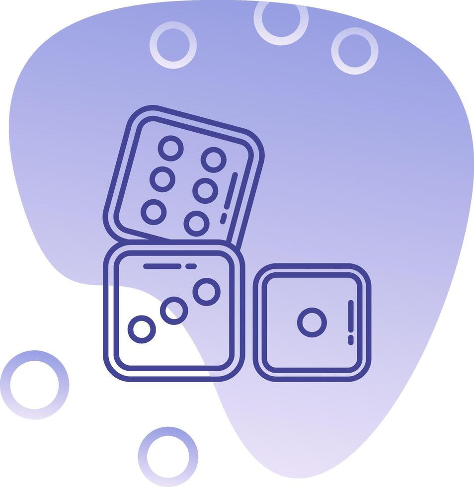 Dices Gradient Bubble Icon vector
