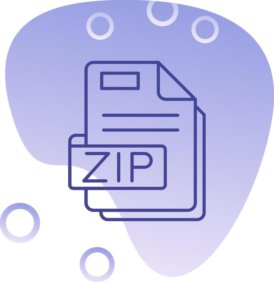 Zip Gradient Bubble Icon vector