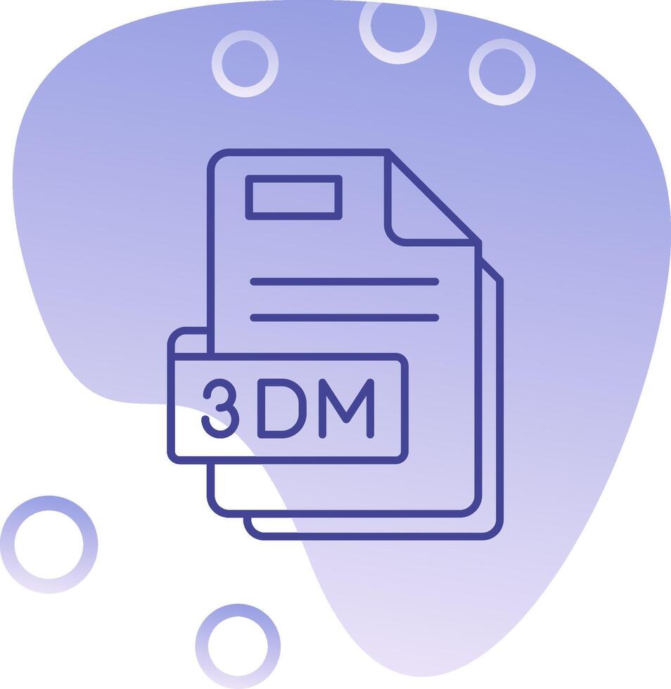 3dm degradado burbuja icono vector