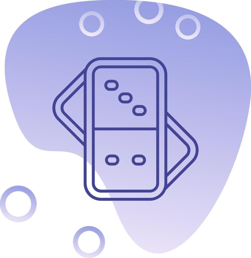 Domino Gradient Bubble Icon vector