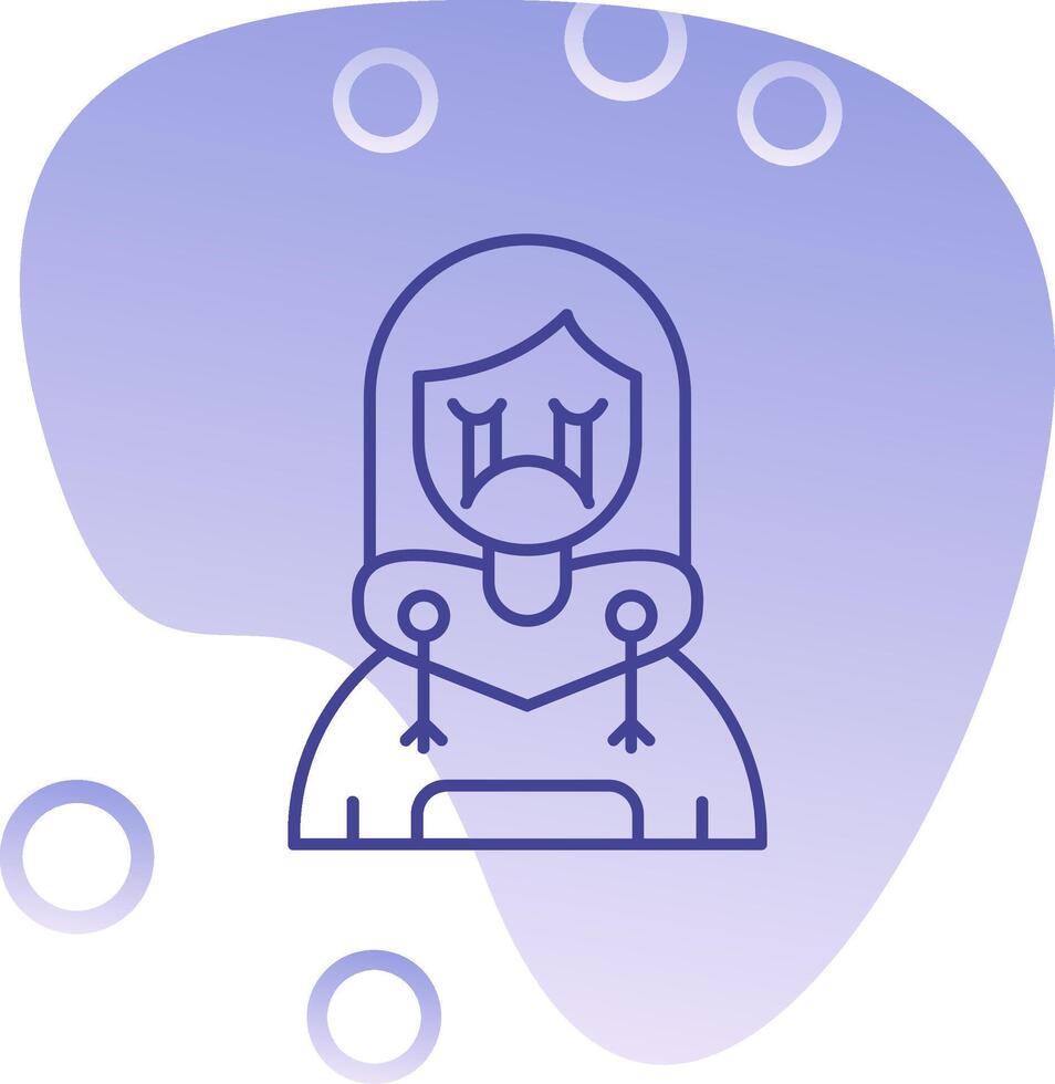 Cry Gradient Bubble Icon vector